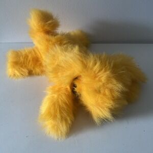 Vintage Parmount Parks Kings Island Orange Fluffy Dog with Collar Plush